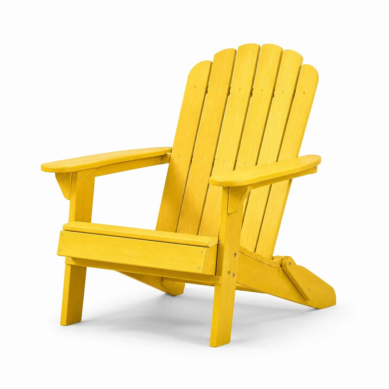 Chaise Adirondack en bois jaune