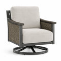 Fauteuil pivotant en métal avec tissu beige