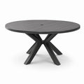 Table ronde en aluminium noir Ø140 cm