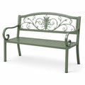 Banc de jardin en métal vert 128 cm
