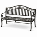 Banc en fer forgé noir 125 cm