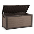 Coffre de rangement en plastique composite brun 570L