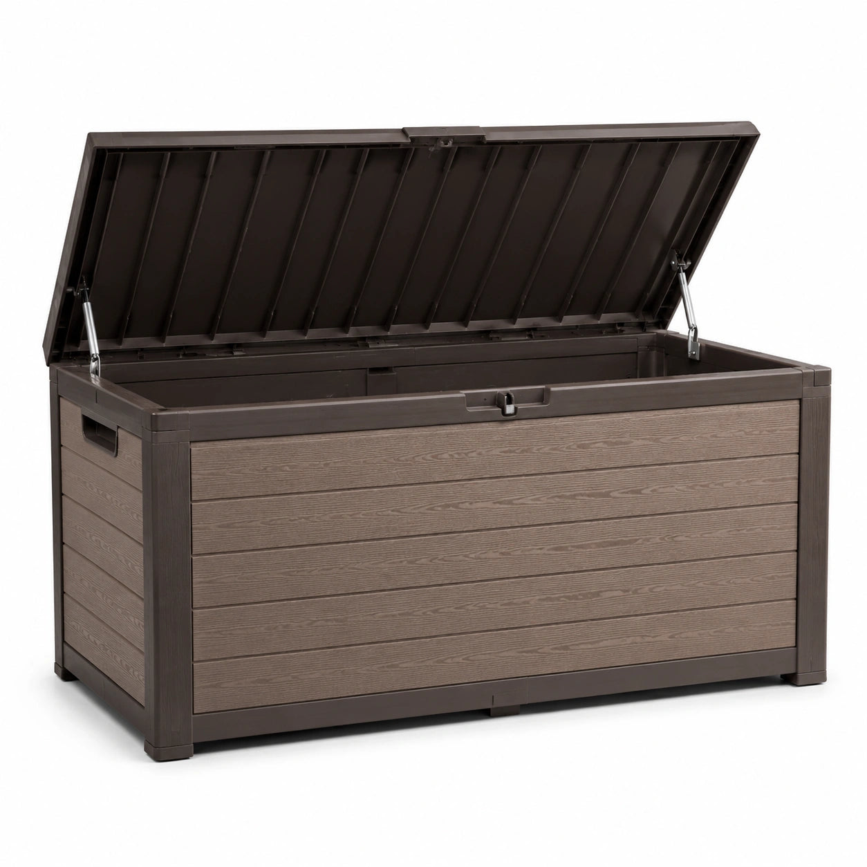Coffre de rangement en plastique composite brun 570L