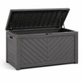 Coffre de rangement en plastique gris 120 cm
