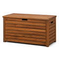Coffre de rangement en bois d'acacia marron