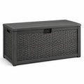 Coffre de rangement en plastique gris 120cm x 60cm x 54cm
